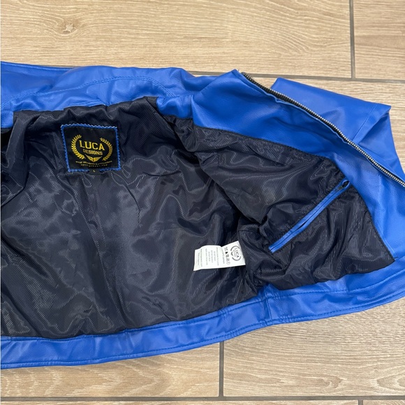 Womens Future Trunks Capsule Corp DB Purple Blue Leather Jacket - LUCA Designs - Picture 13 of 16